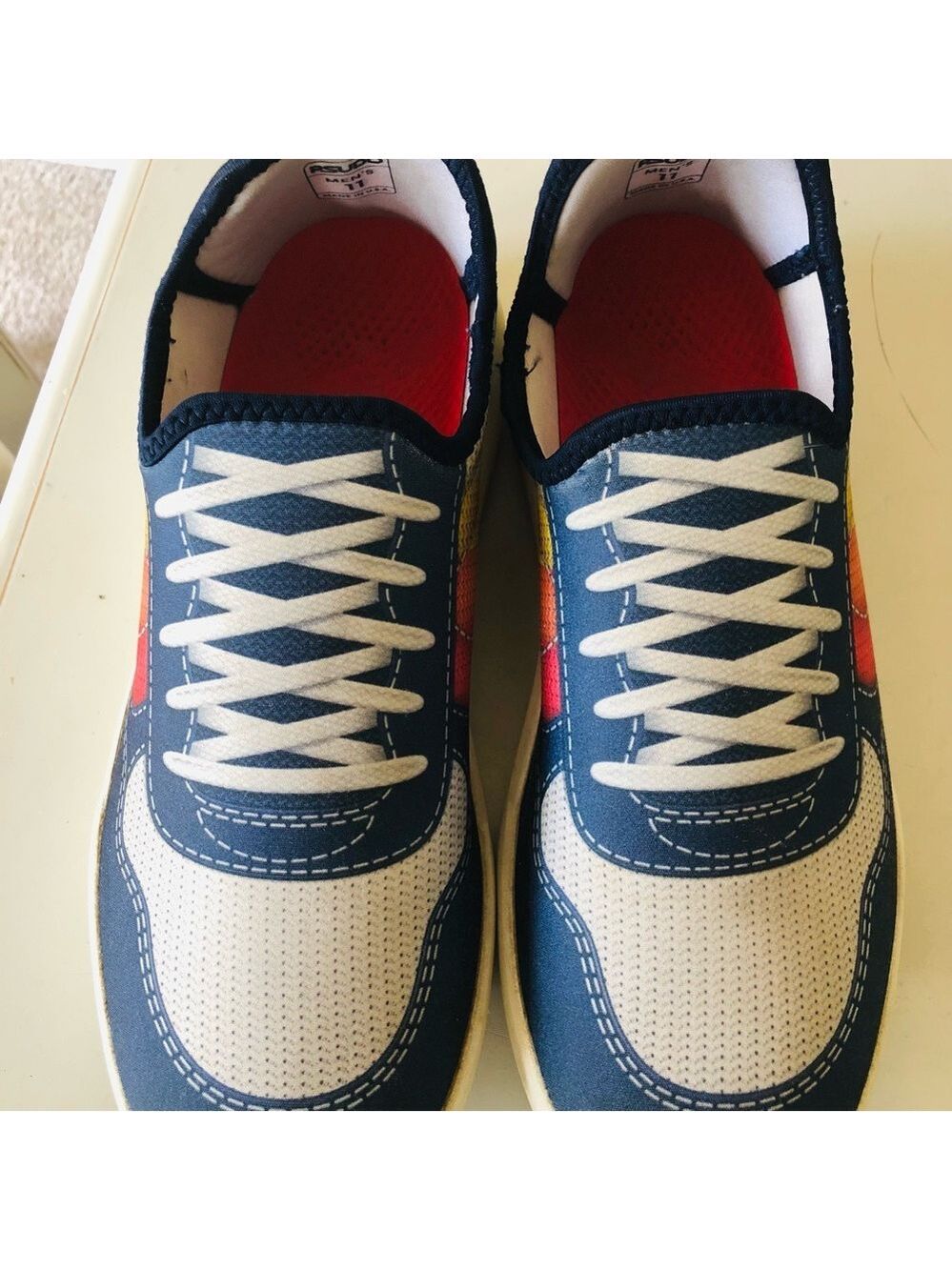 Men's 11 PSUDO COURT Sneakers Rainbow Anti Microbial Insoles Sweat Wicking